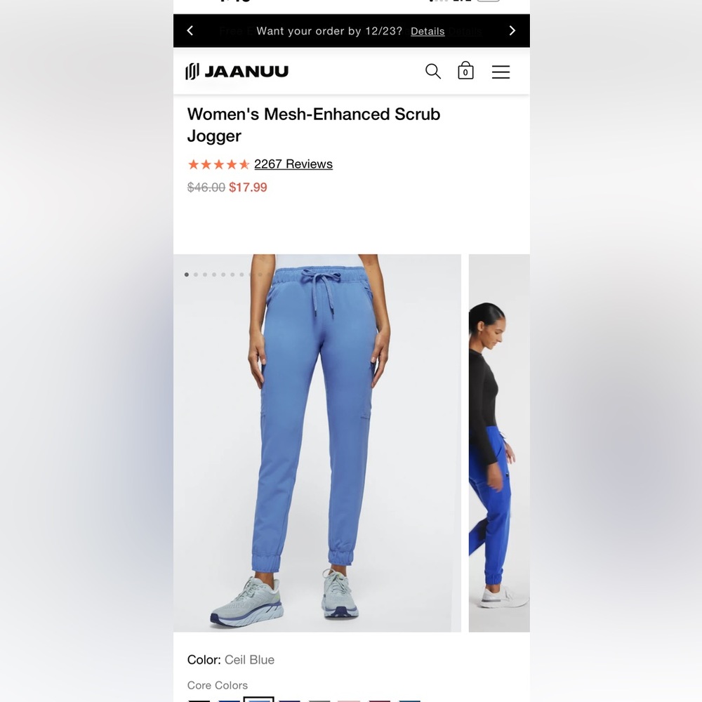 New!! Jaanuu joggers scrub bottoms